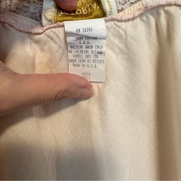 Victoria’s Secret gold label night gown 100% cotton lace trim S true vintage - Picture 8 of 8
